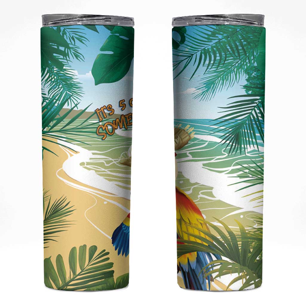 Aloha Hawaii It's 5 o'clock Somewhere Skinny Tumbler - Polynesian Pride