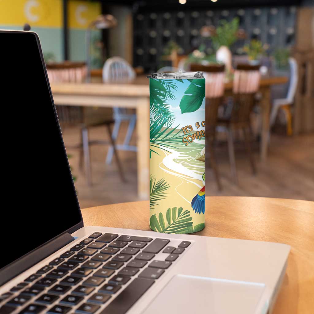 Aloha Hawaii It's 5 o'clock Somewhere Skinny Tumbler - Polynesian Pride