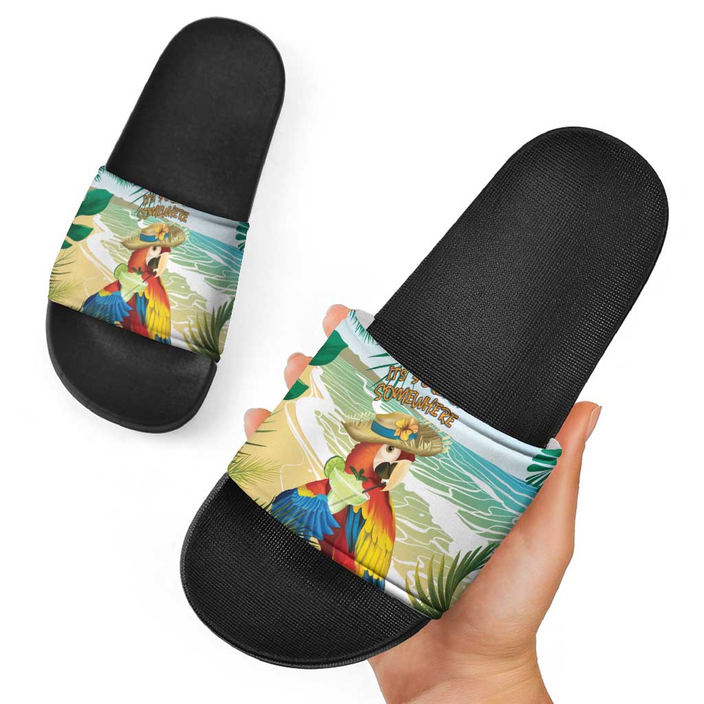 Aloha Hawaii It's 5 o'clock Somewhere Slide Sandals - Polynesian Pride