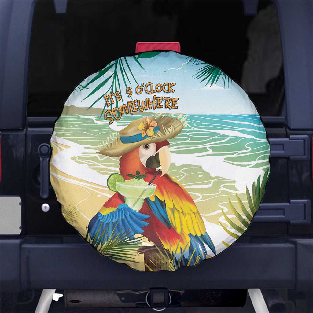 Aloha Hawaii It's 5 o'clock Somewhere Spare Tire Cover - Polynesian Pride