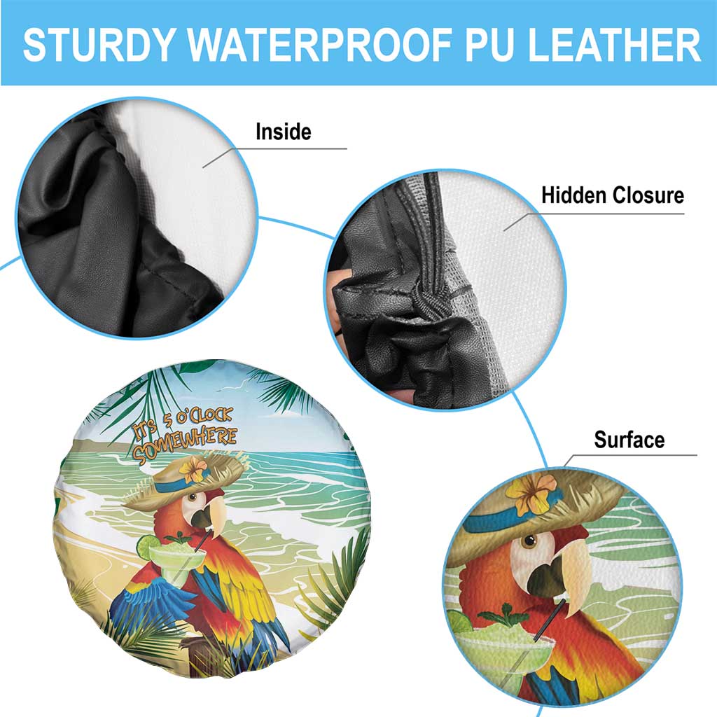 Aloha Hawaii It's 5 o'clock Somewhere Spare Tire Cover - Polynesian Pride