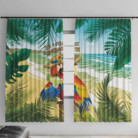 Aloha Hawaii It's 5 o'clock Somewhere Window Curtain LT7 With Hooks Blue - Polynesian Pride