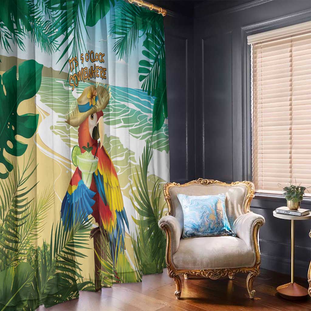 Aloha Hawaii It's 5 o'clock Somewhere Window Curtain LT7 - Polynesian Pride