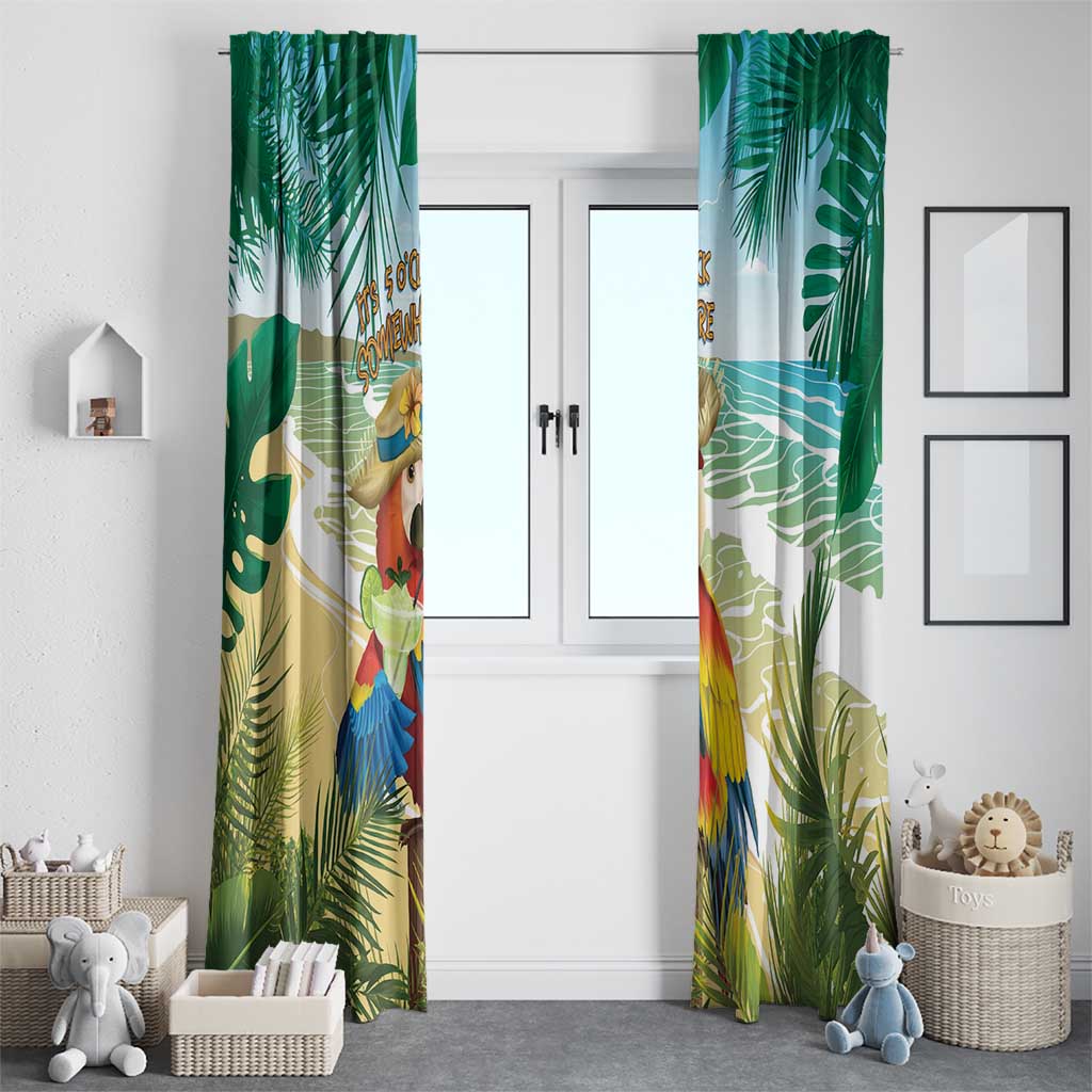 Aloha Hawaii It's 5 o'clock Somewhere Window Curtain LT7 - Polynesian Pride