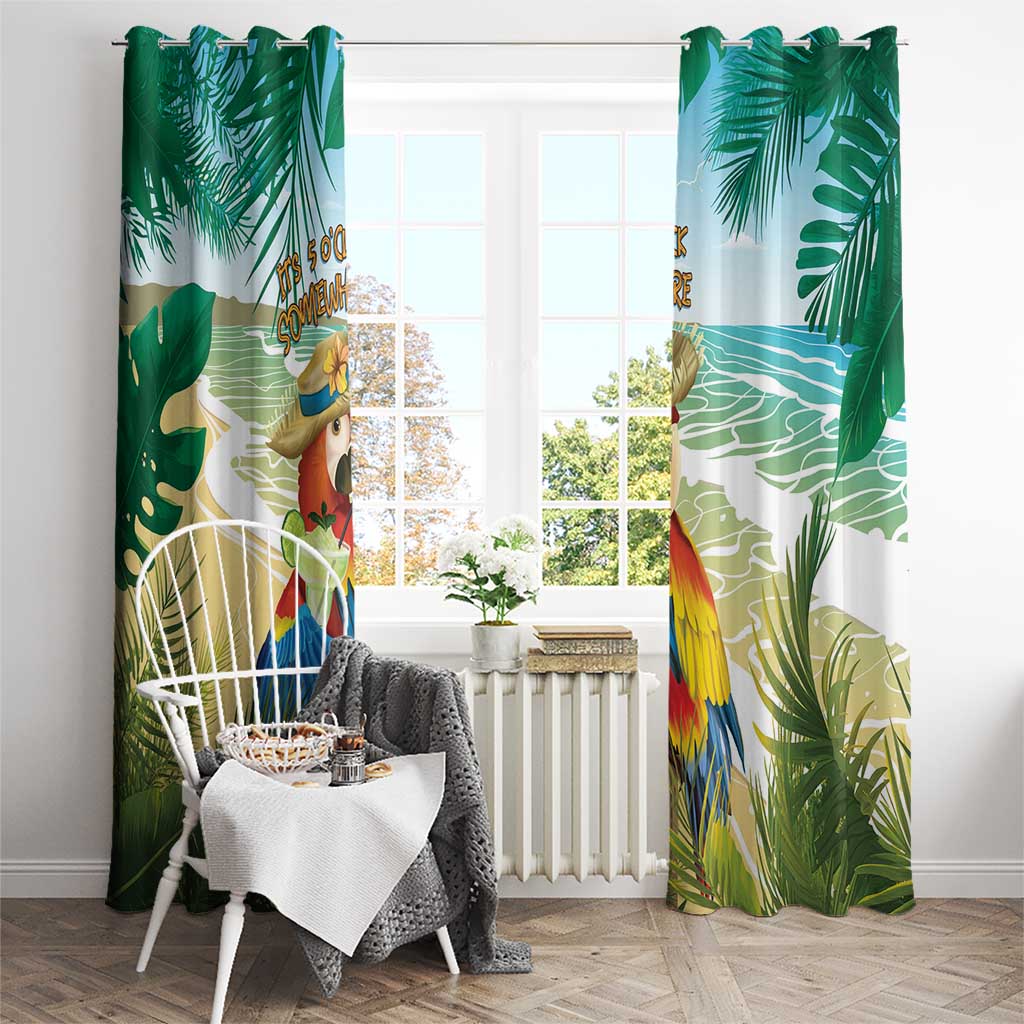 Aloha Hawaii It's 5 o'clock Somewhere Window Curtain LT7 - Polynesian Pride