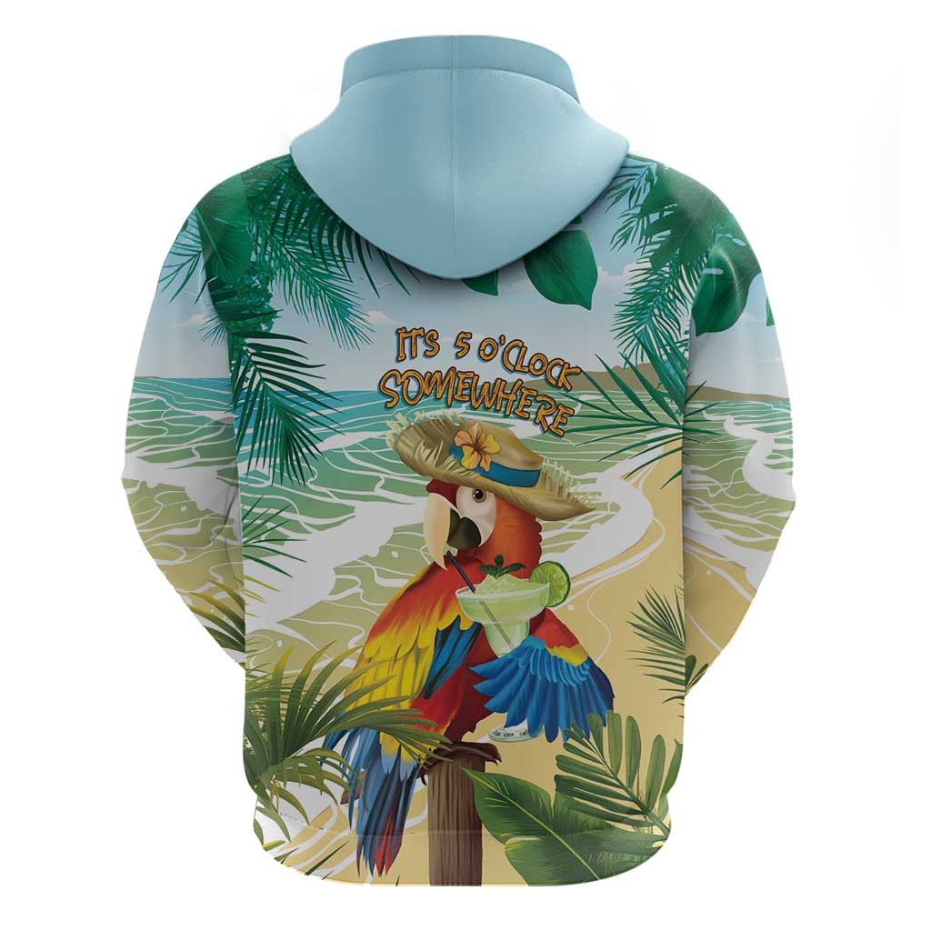 Aloha Hawaii It's 5 o'clock Somewhere Zip Hoodie - Polynesian Pride