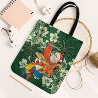 Moss Green Tropical Christmas Hawaii Tapa Tote Bag Aloha Santa Drink Party - Polynesian Pride