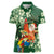 Moss Green Tropical Christmas Hawaii Tapa Women Polo Shirt Aloha Santa Drink Party - Polynesian Pride