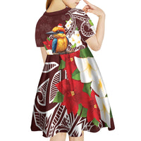 Felis Pasgua Guam Kid Short Sleeve Dress Christmas Sihek Kingfisher with Guasali