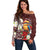 Felis Pasgua Guam Off Shoulder Sweater Christmas Sihek Kingfisher with Guasali