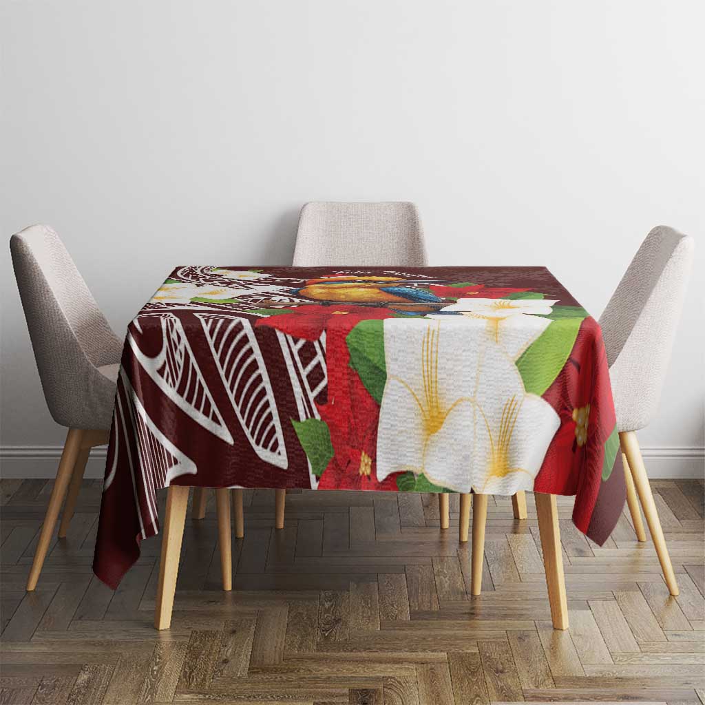 Felis Pasgua Guam Tablecloth Christmas Sihek Kingfisher with Guasali