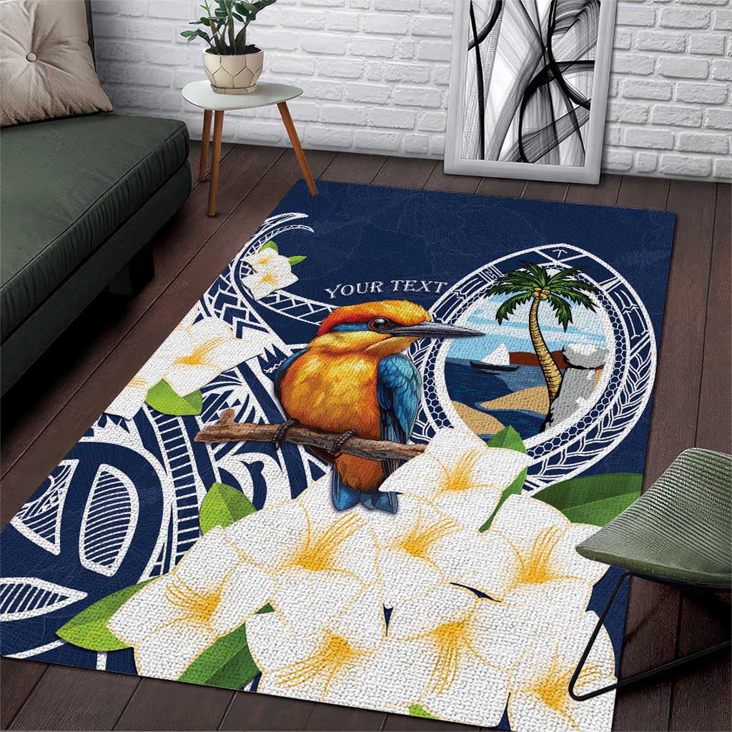 Hafa Adai Guam Area Rug Sihek Guam Kingfisher with Guasali