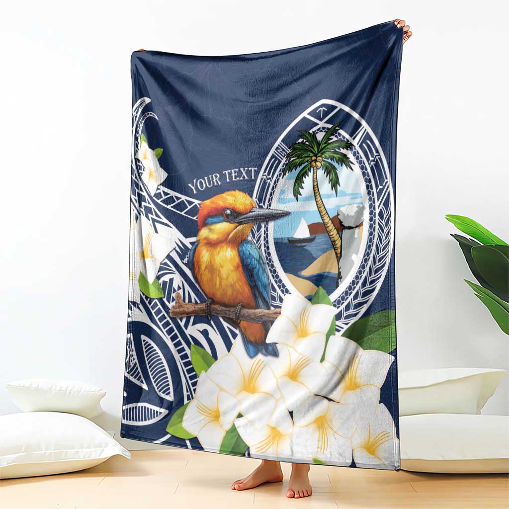Hafa Adai Guam Blanket Sihek Guam Kingfisher with Guasali