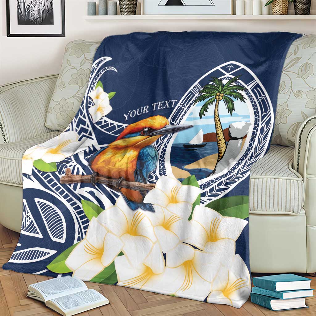 Hafa Adai Guam Blanket Sihek Guam Kingfisher with Guasali