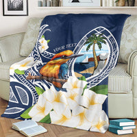 Hafa Adai Guam Blanket Sihek Guam Kingfisher with Guasali
