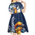 Hafa Adai Guam Kid Short Sleeve Dress Sihek Guam Kingfisher with Guasali
