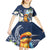 Hafa Adai Guam Kid Short Sleeve Dress Sihek Guam Kingfisher with Guasali