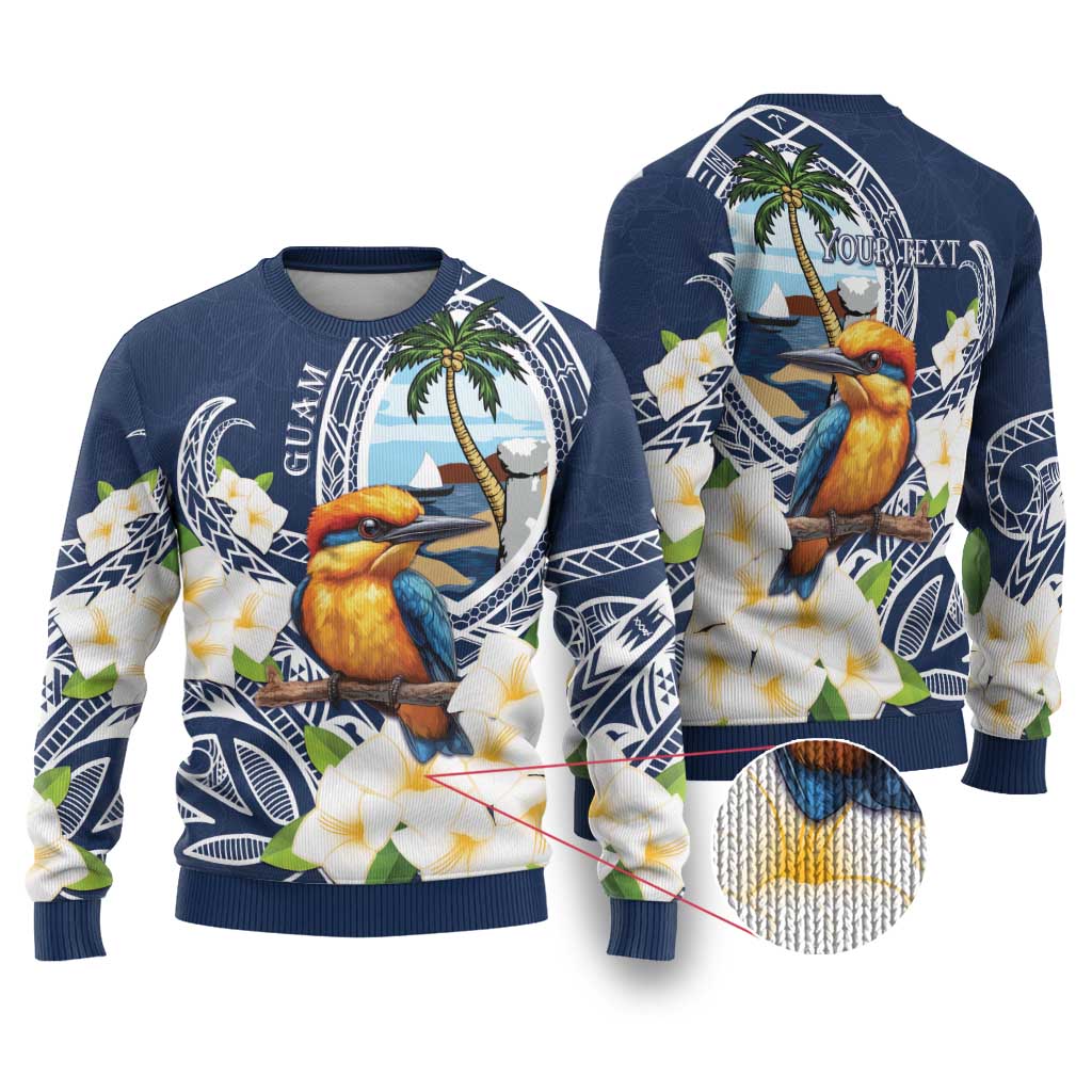 Hafa Adai Guam Ugly Christmas Sweater Sihek Guam Kingfisher with Guasali