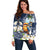 Hafa Adai Guam Off Shoulder Sweater Sihek Guam Kingfisher with Guasali