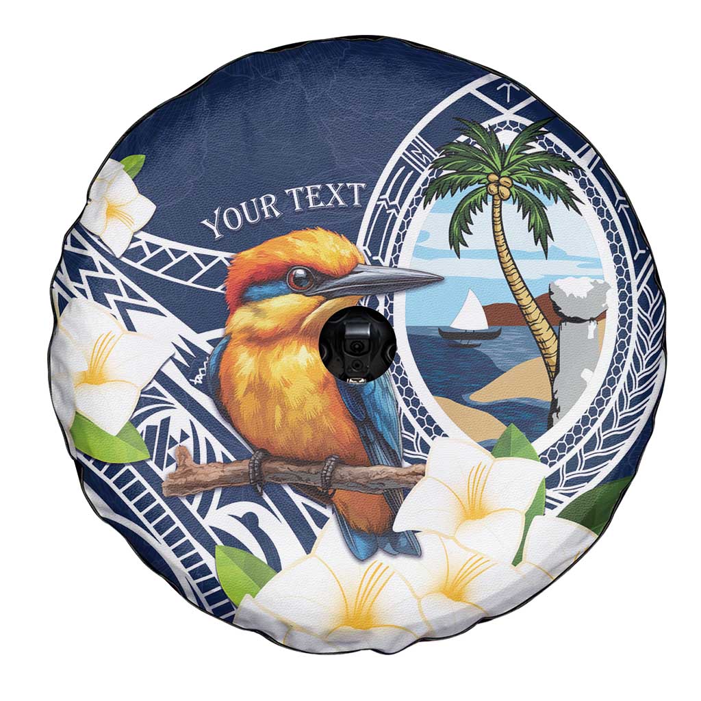 Hafa Adai Guam Spare Tire Cover Sihek Guam Kingfisher with Guasali