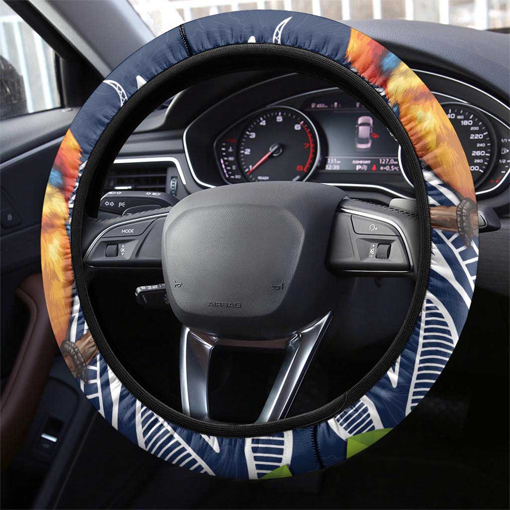 Hafa Adai Guam Steering Wheel Cover Sihek Guam Kingfisher with Guasali