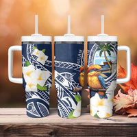 Hafa Adai Guam Tumbler With Handle Sihek Guam Kingfisher with Guasali LT7