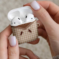 Aloha Hawaii Cowboys Paniolo AirPods Case Beige Palaka - Polynesian Pride