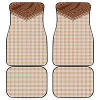 Aloha Hawaii Cowboys Paniolo Car Mats Beige Palaka - Polynesian Pride