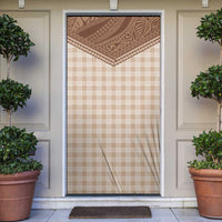 Aloha Hawaii Cowboys Paniolo Door Cover Beige Palaka - Polynesian Pride