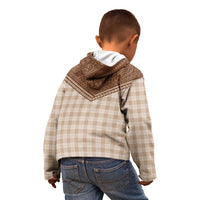 Aloha Hawaii Cowboys Paniolo Kid Hoodie Beige Palaka - Polynesian Pride