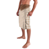 Aloha Hawaii Cowboys Paniolo Lavalava Beige Palaka - Polynesian Pride