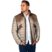 Aloha Hawaii Cowboys Paniolo Padded Jacket Beige Palaka - Polynesian Pride