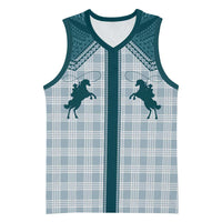 Aloha Hawaii Cowboys Paniolo Basketball Jersey Teal Palaka - Polynesian Pride