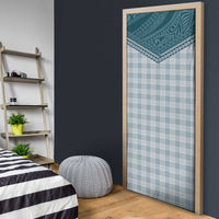 Aloha Hawaii Cowboys Paniolo Door Cover Teal Palaka - Polynesian Pride