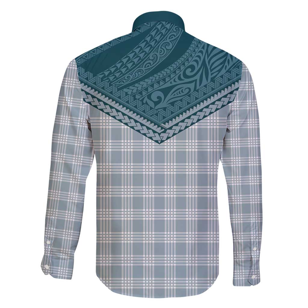 Aloha Hawaii Cowboys Paniolo Family Matching Short Sleeve Bodycon Dress and Hawaiian Shirt Teal Palaka - Polynesian Pride