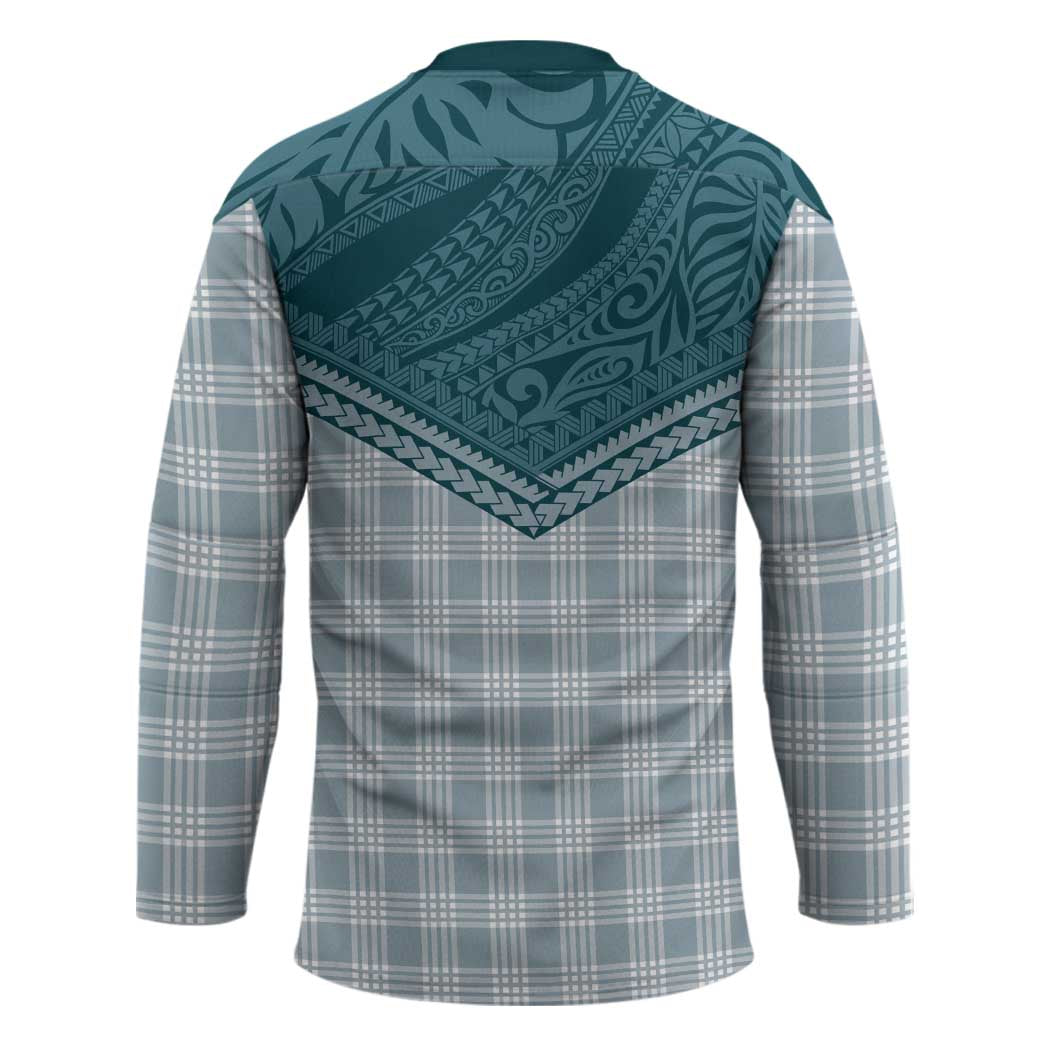 Aloha Hawaii Cowboys Paniolo Hockey Jersey Teal Palaka - Polynesian Pride