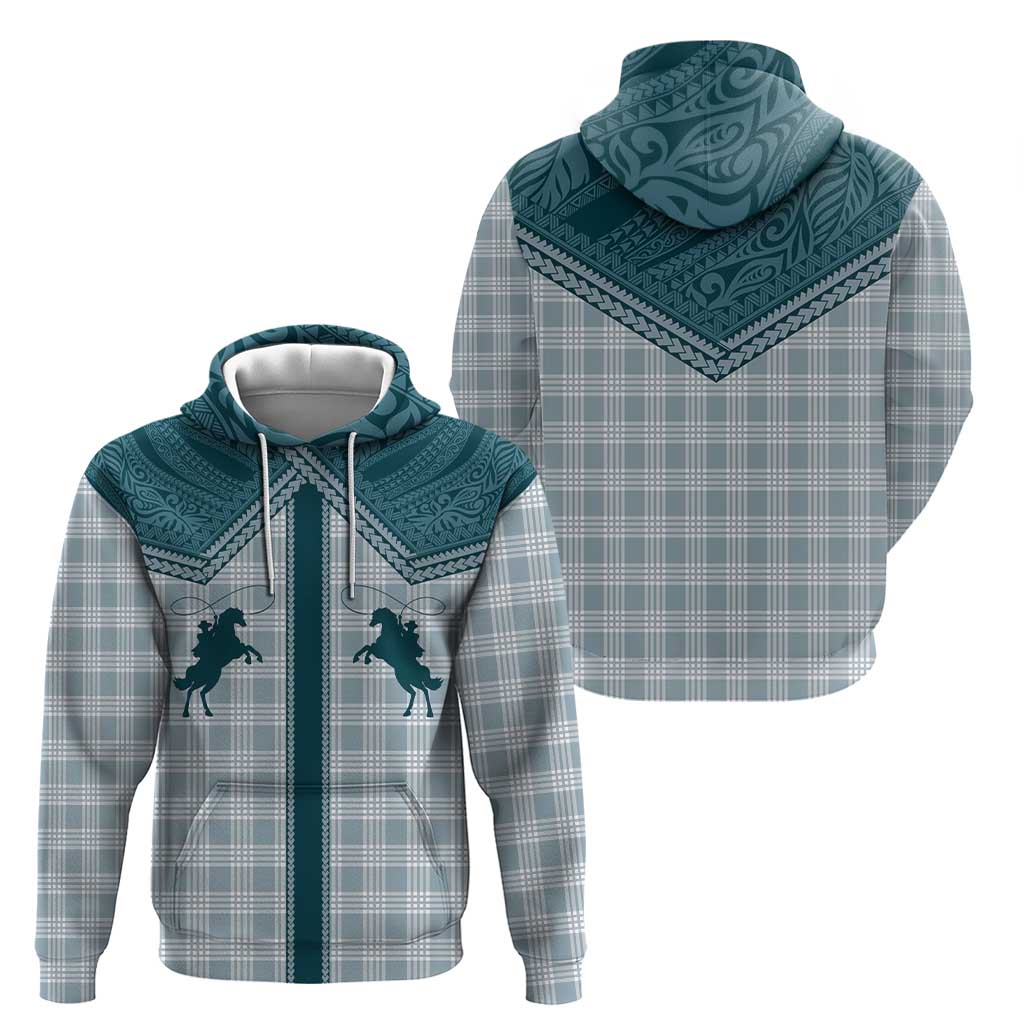 Aloha Hawaii Cowboys Paniolo Hoodie Teal Palaka - Polynesian Pride