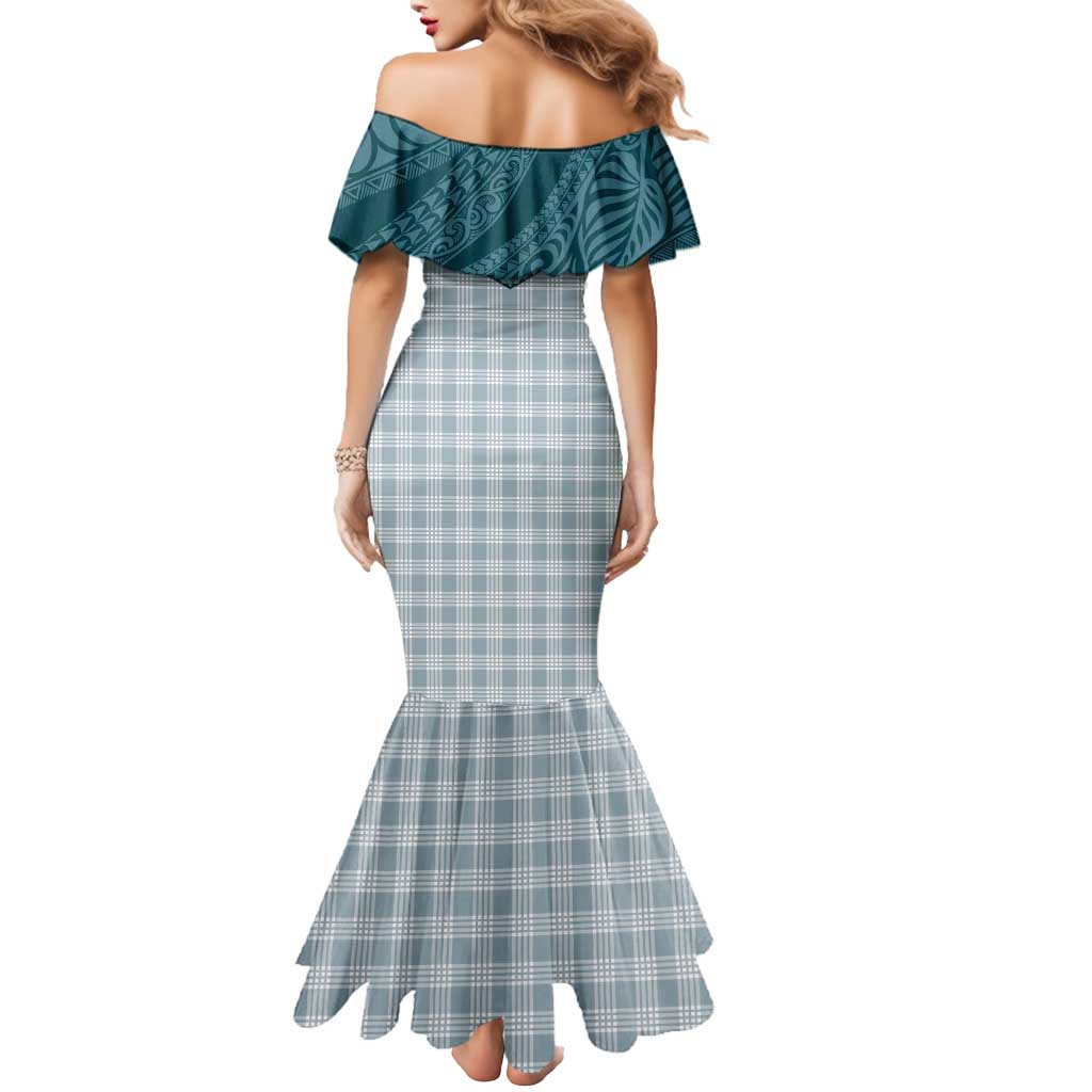 Aloha Hawaii Cowboys Paniolo Mermaid Dress Teal Palaka - Polynesian Pride