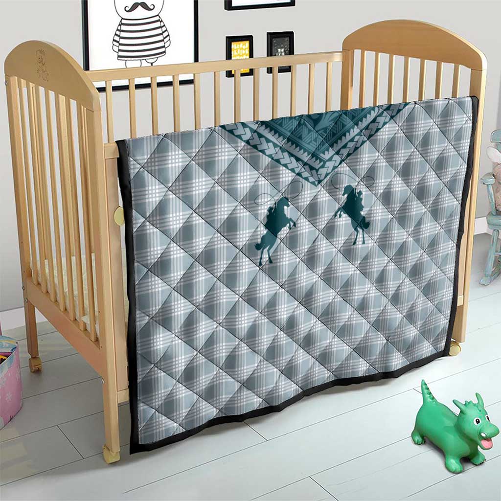 Aloha Hawaii Cowboys Paniolo Quilt Teal Palaka - Polynesian Pride