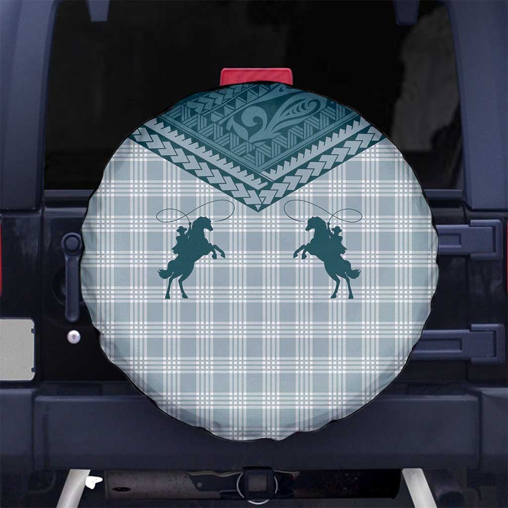 Aloha Hawaii Cowboys Paniolo Spare Tire Cover Teal Palaka - Polynesian Pride