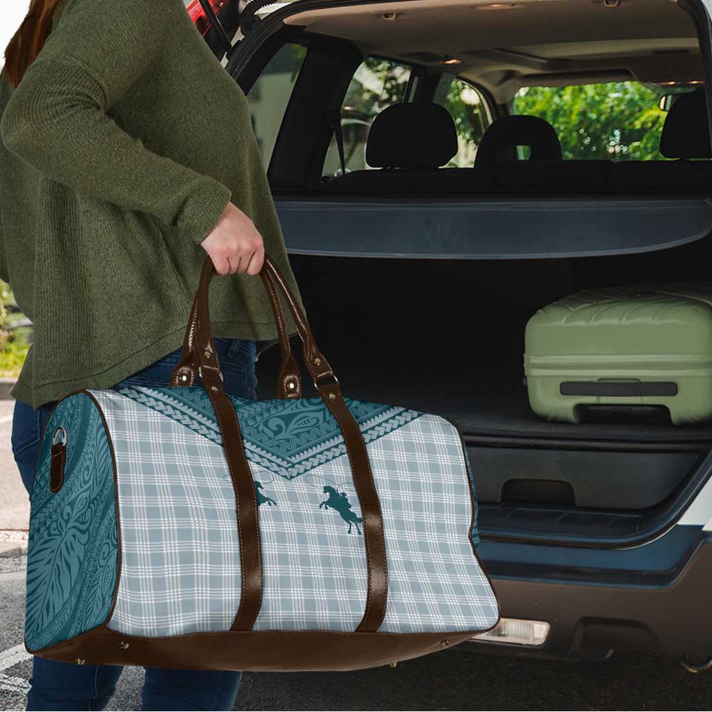 Aloha Hawaii Cowboys Paniolo Travel Bag Teal Palaka - Polynesian Pride