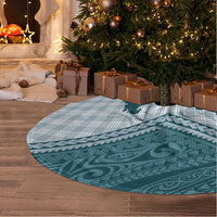 Aloha Hawaii Cowboys Paniolo Tree Skirt Teal Palaka - Polynesian Pride
