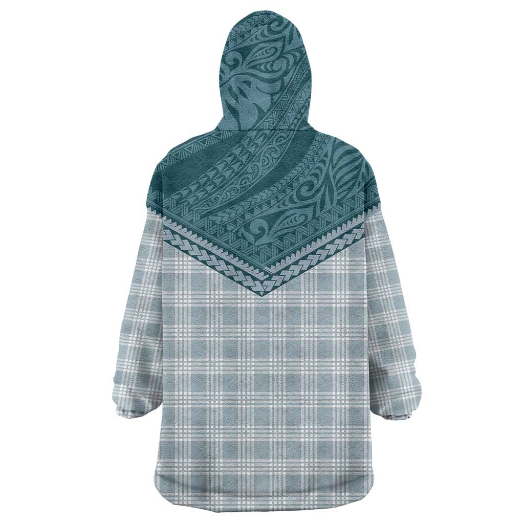 Aloha Hawaii Cowboys Paniolo Wearable Blanket Hoodie Teal Palaka - Polynesian Pride