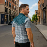 Aloha Hawaii Cowboys Paniolo Zipper Polo Shirt Teal Palaka - Polynesian Pride