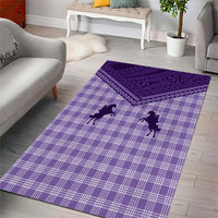 Aloha Hawaii Cowboys Paniolo Area Rug Violet Palaka - Polynesian Pride