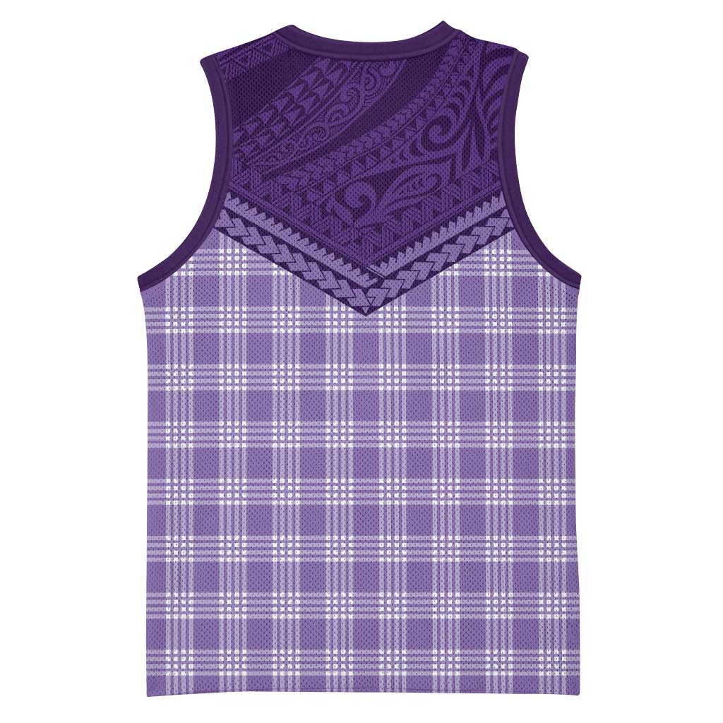 Aloha Hawaii Cowboys Paniolo Basketball Jersey Violet Palaka - Polynesian Pride