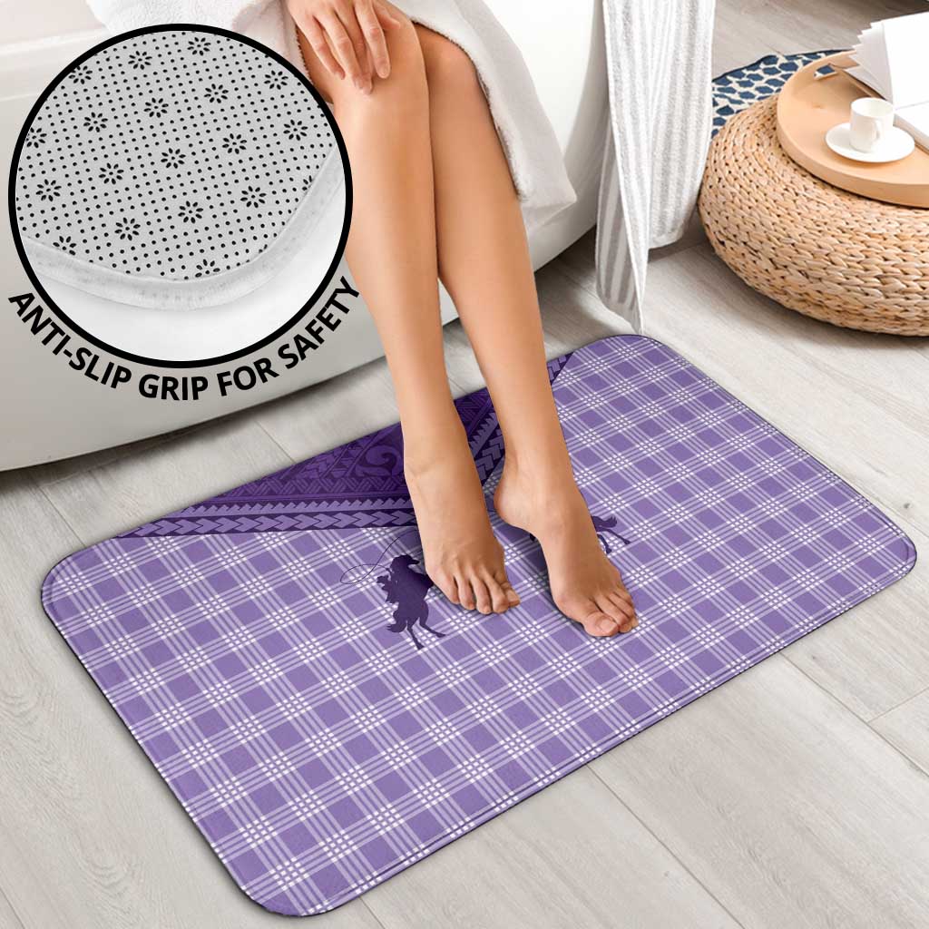 Aloha Hawaii Cowboys Paniolo Bathroom Set Violet Palaka - Polynesian Pride