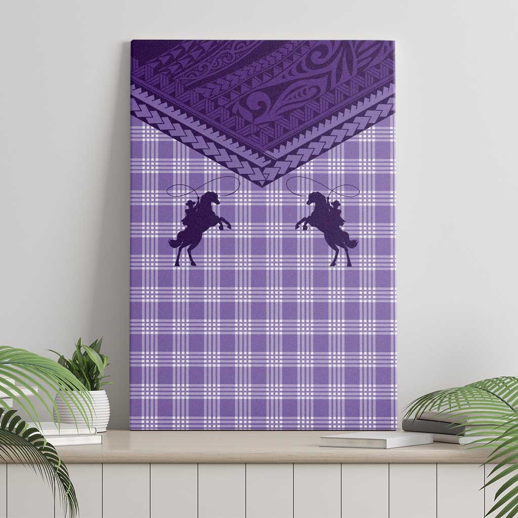 Aloha Hawaii Cowboys Paniolo Canvas Wall Art Violet Palaka LT7 - Polynesian Pride