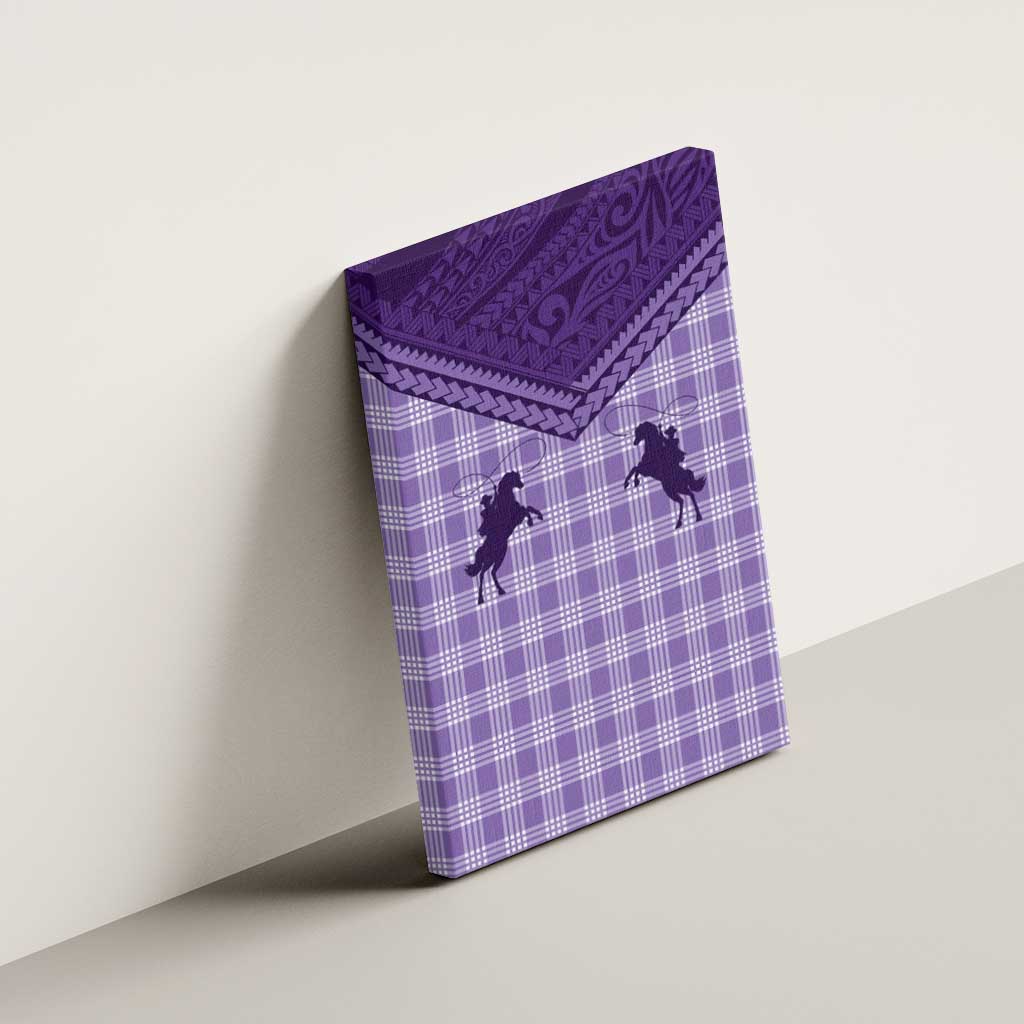 Aloha Hawaii Cowboys Paniolo Canvas Wall Art Violet Palaka LT7 - Polynesian Pride