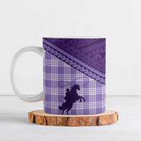Aloha Hawaii Cowboys Paniolo Ceramic Mug Violet Palaka - Polynesian Pride